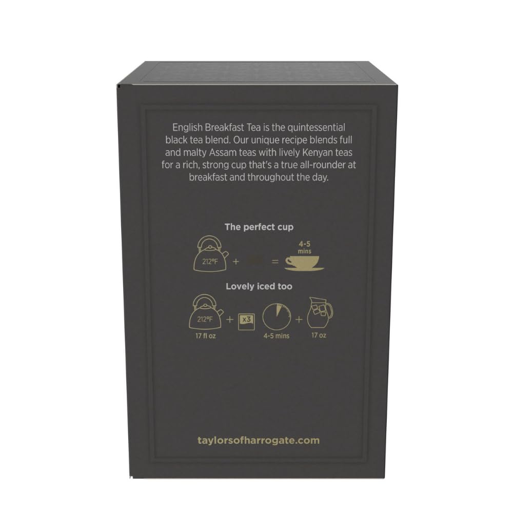Taylors of Harrogate English Breakfast, Black Tea, Pillow Tea Bags, 50