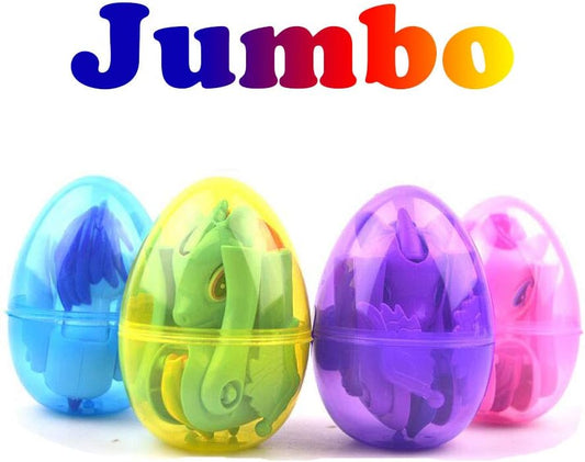 4 Pack Jumbo Unicorn Deformation Easter Eggs with Toys Inside for Kids Boys Girls Toddlers Easter Basket Stuffers Fillers Gifts Party Favors
