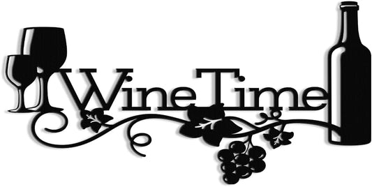 XORT Metal Wine Sign, Bar Metal Sign, Metal Kitchen Wall Decor, Vino L