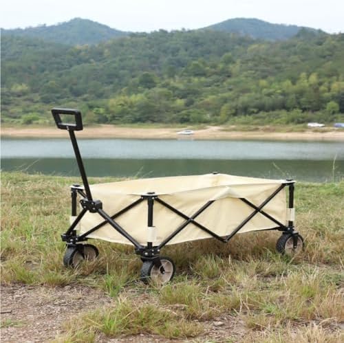 Portable Camping Cart,Portable Beach Trolley Cart for Outdoor Camping Folding Multifunctional Stall Trolley with Express Delivery Option