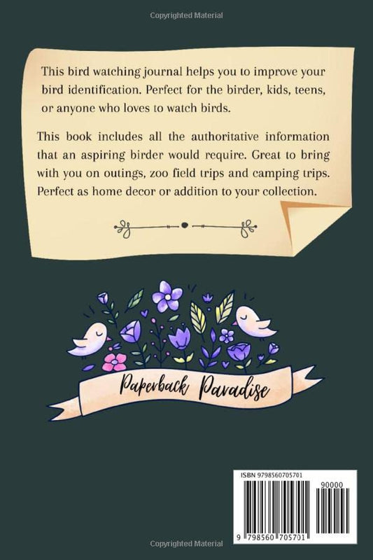 Bird Watching Log Book: Record All Your Birds Sightings and List Species - Bird Watching Log Unique Gift for Birders and Bird Watchers - Great ... Adults To Write In - Bird Watching Handbook