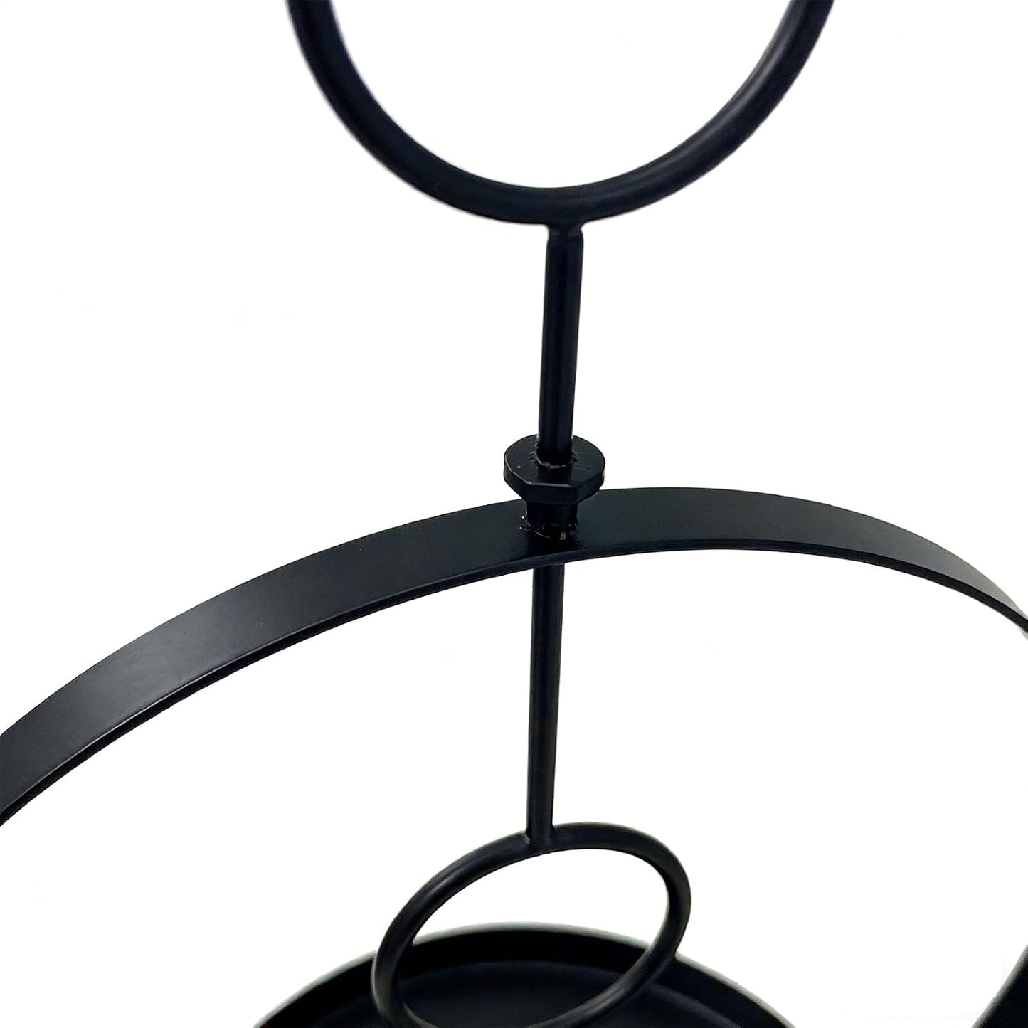 Bird Feeder, Metal Weatherproof Ring Design Feeding Tray with Hooks for Wild Birds, Garden, Patio, Aviary, Finch, Parrots, Pet Outdoor & Indoor Décor