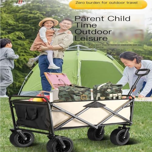 Portable Camping Cart,Outdoor Folding Beach Trolley Cart for Camping P