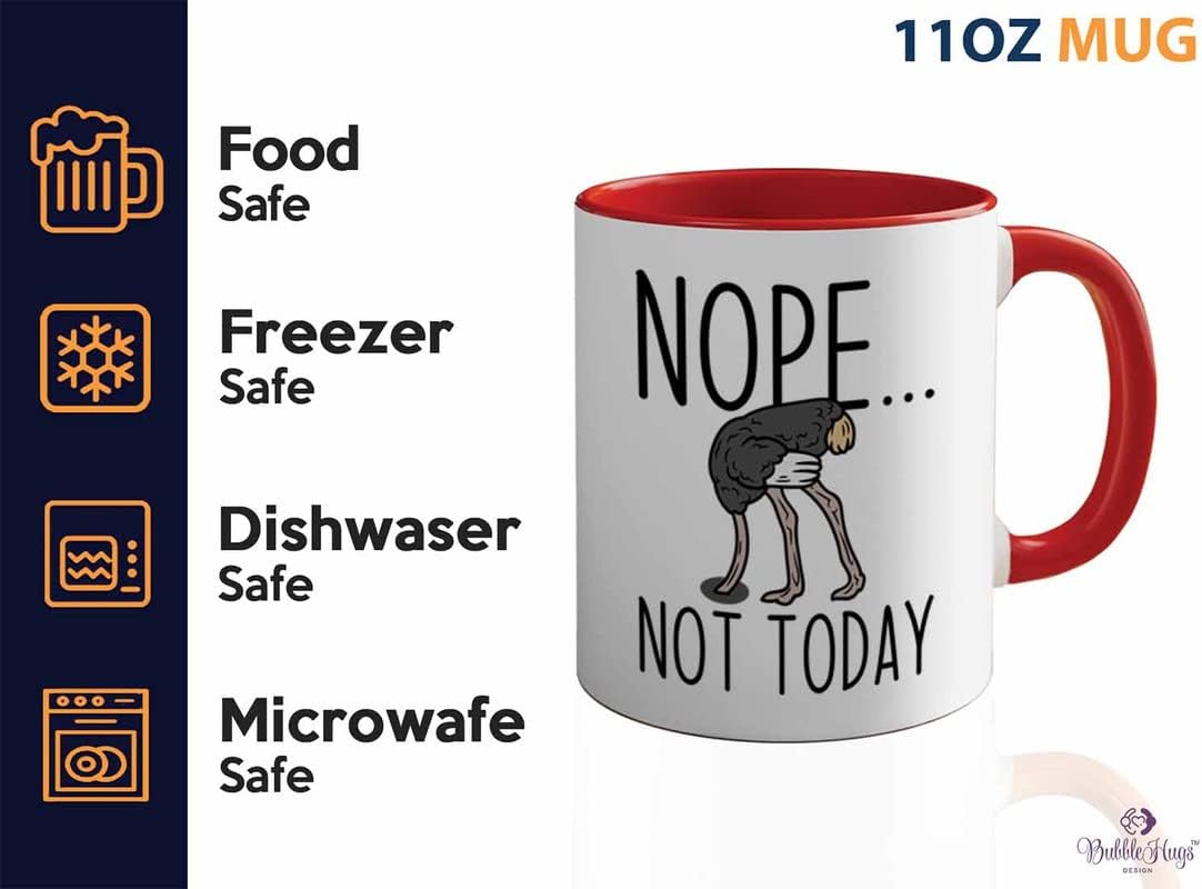 Bird Lover Two Tone Red Edition 11oz - Nope not Today - Hummingbird Ne