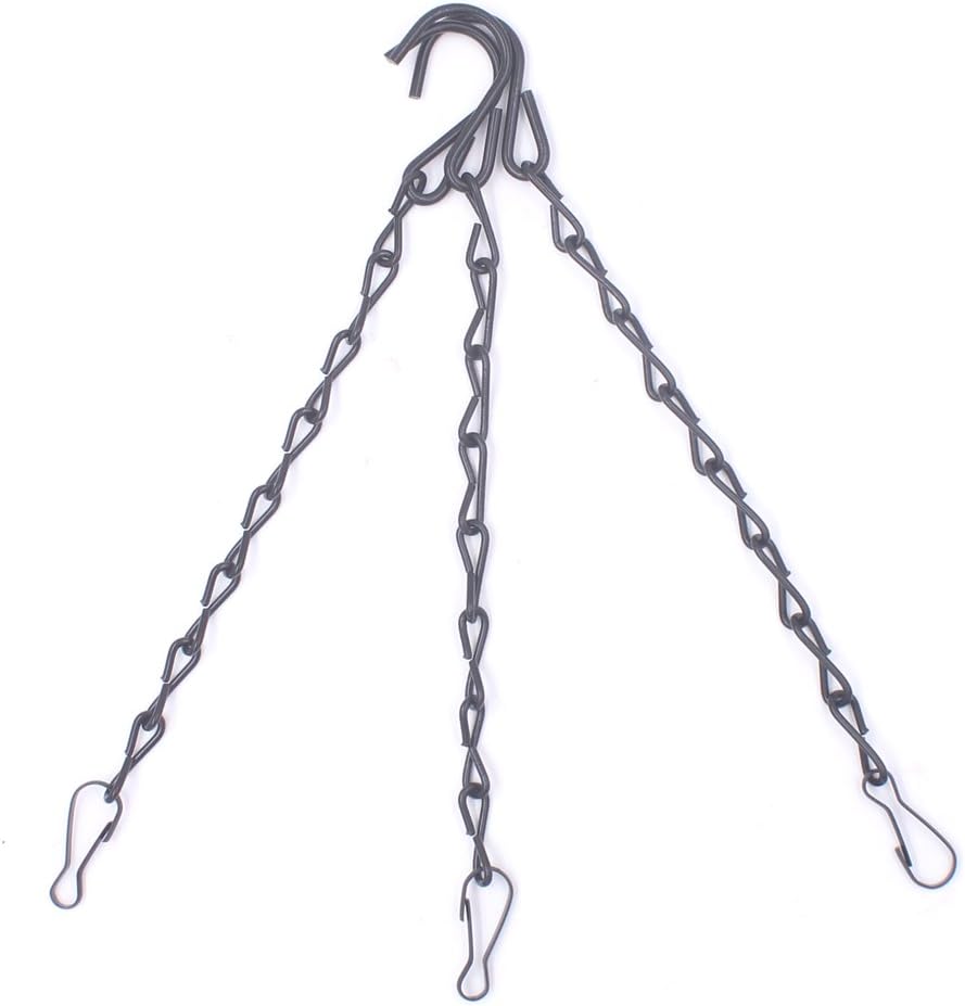 Black Hanging Chains for Bird Feeders, Lanterns, Planters and Decorative Ornaments, 12 Pack, 10-Inches
