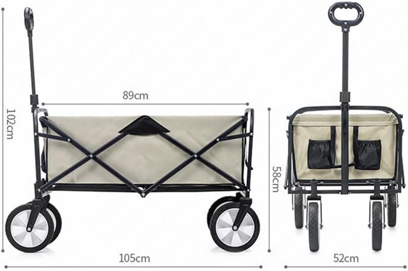 Outdoor Folding Trolley Portable Camping Picnic Lever Car Light Trolley Small Pull cart(D)