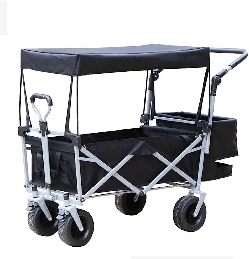 Handcart, Garden Cart Trolley Foldable Pull Rod Retractable Pull Foldi