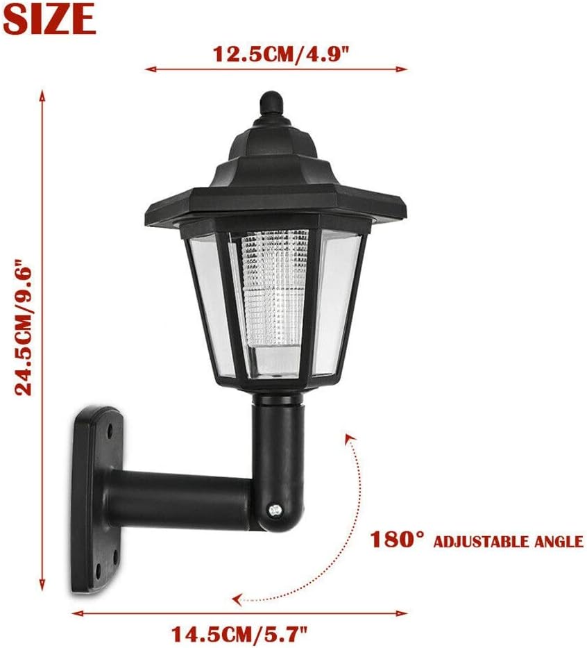Garden Lights Outdoor Solar Light Waterproof Power Hexagonal LED Lawn Lamp Pathway Courtyard Landscape Lamps(1pcs Wall Light)