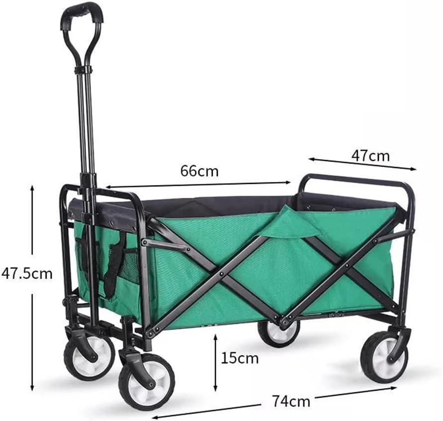 JSEIAJB Portable Garden Carts Leisure Camping Wagon Beach Cart Folding