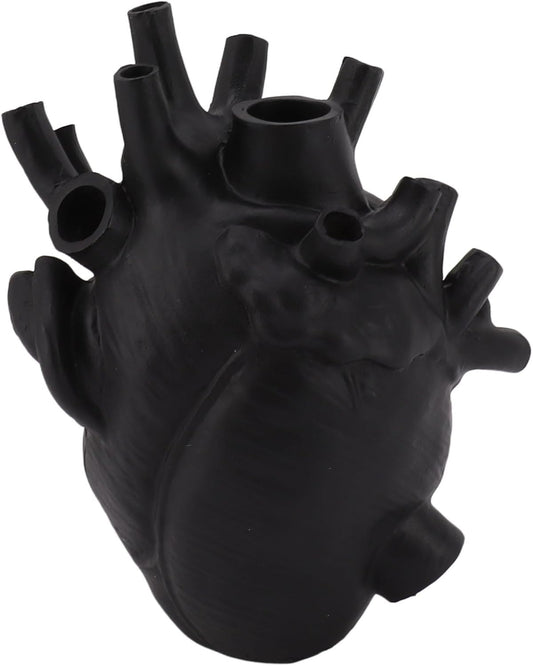 Pilipane Heart Vase Sculpture White Heart Shaped Decor Flower Pot Mode