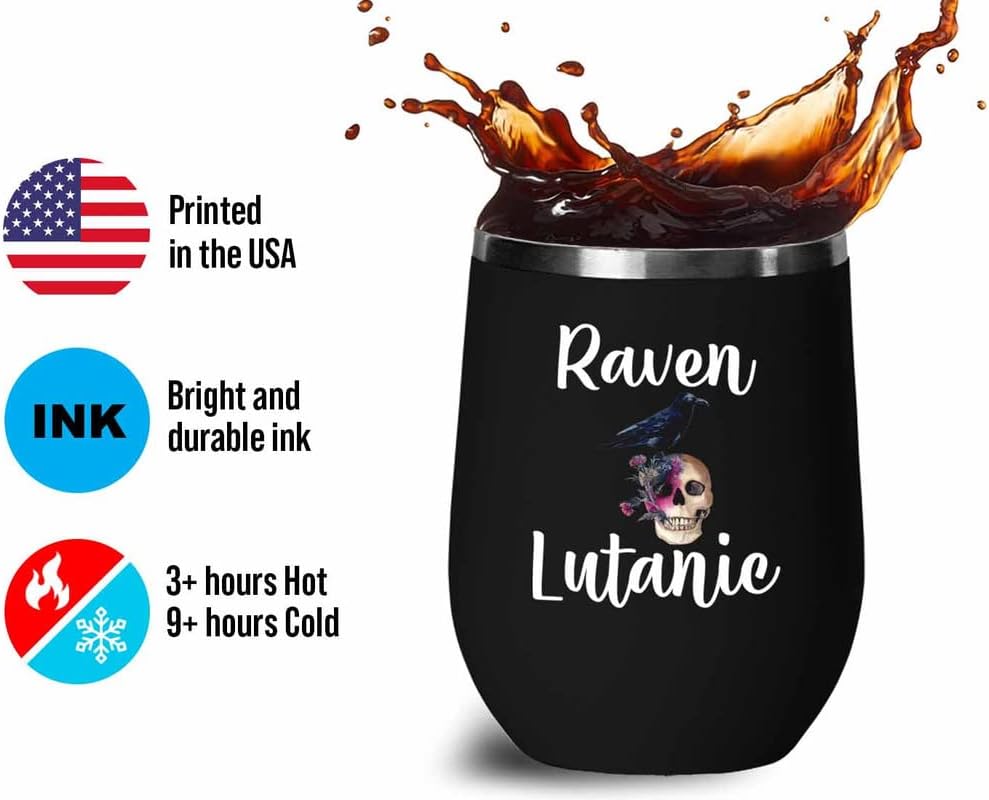 Bird Lover Black Edition Wine Tumbler 12oz - Rven lutanic - Hummingbir
