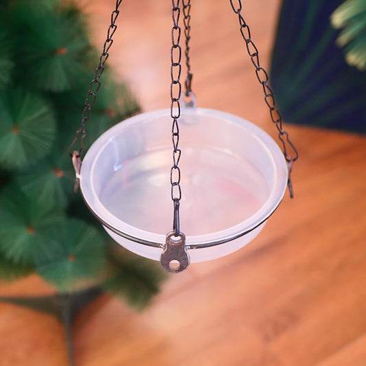 GSHLLO 4 Pcs Plastic Bird Water Bowl Bird Feeder Replacement Tray Round Bird Feeder Bowl Bird Feeding Water Dish Outdoor Bird Feeding Station Bowl Large Bird Bath Tray