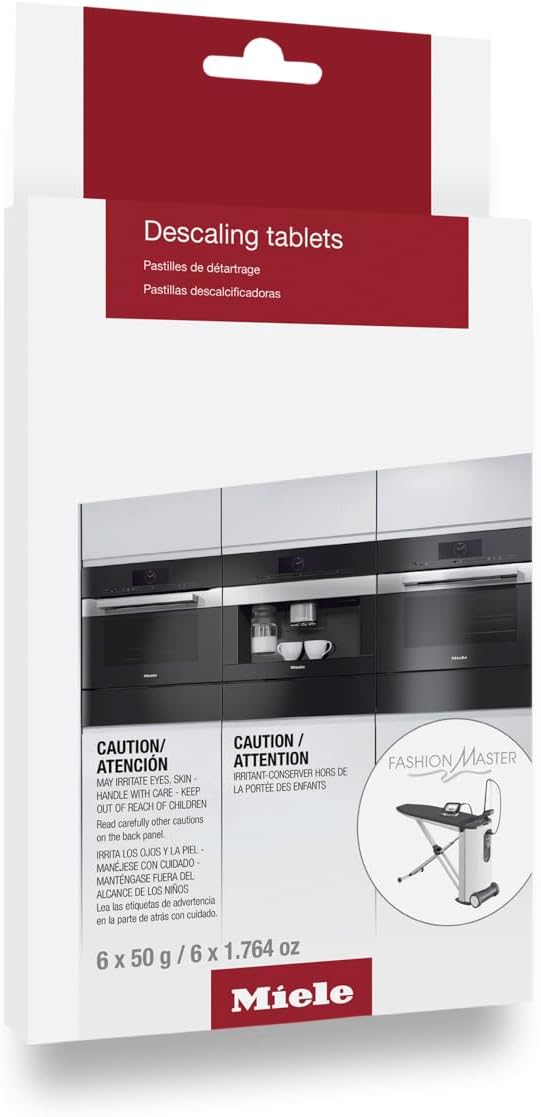 Miele Descaling Tablets for Coffee Machines, Steam Ovens, Ovens, Ranges, 6 count