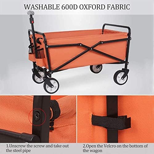 Portable Camping Cart,Heavy Duty Outdoor Beach Coapsible Utility Wagon