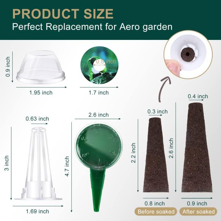 YBB 24 Sets Seed Pod Kit for Aerogarden, Hydroponics Sponges Grow Anyt