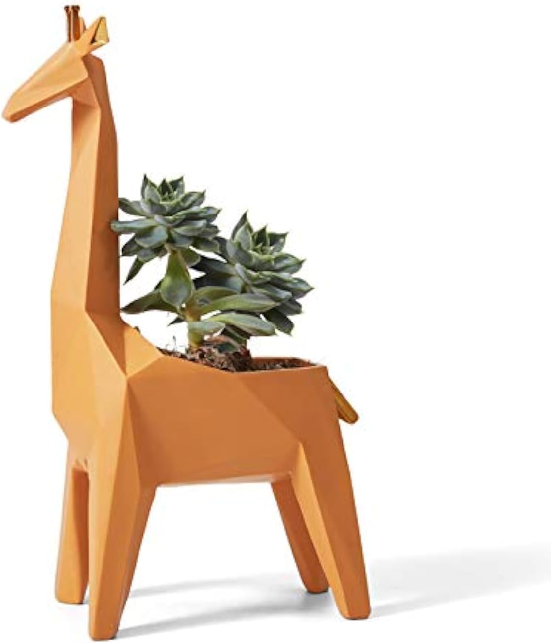 HAUCOZE Giraffe Planter Gifts Statue Animal Sculpture Decor Modern Figurine Arts Polyresin 9.3inch