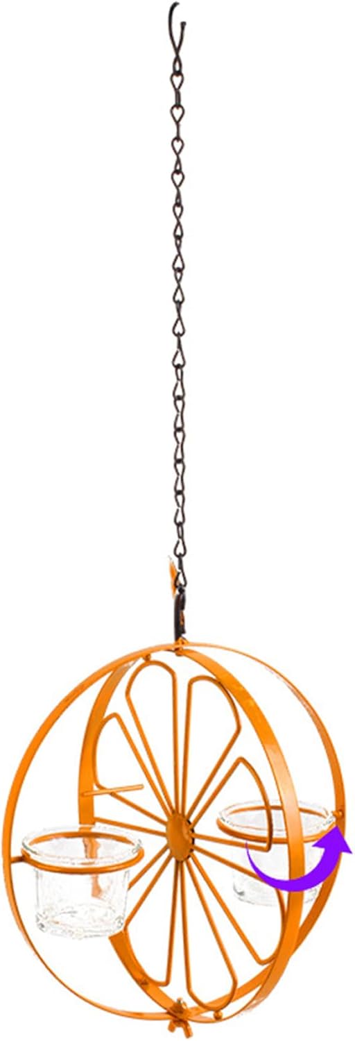 Oriole Feeder for Jelly and Oranges, 21.3 Inch Double-Cup Oriole Jelly Feeder, Metal Oriole Bird Feeder, Hanging Jelly Bird Feeder for Garden Outdoors, Oriole Bird Feeder