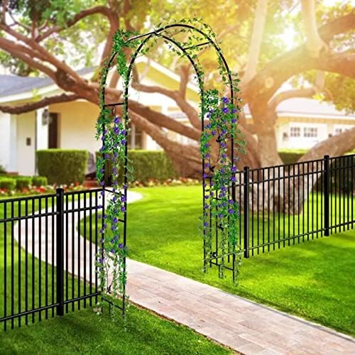 Metal Garden Arch Trellis - Weather Resistant Climbing Plant Stand, Outdoor Wedding Decor Arbor Pergola Frame for Lawn & Backyard, 300x220x25cm, Durable & Elegant Design
