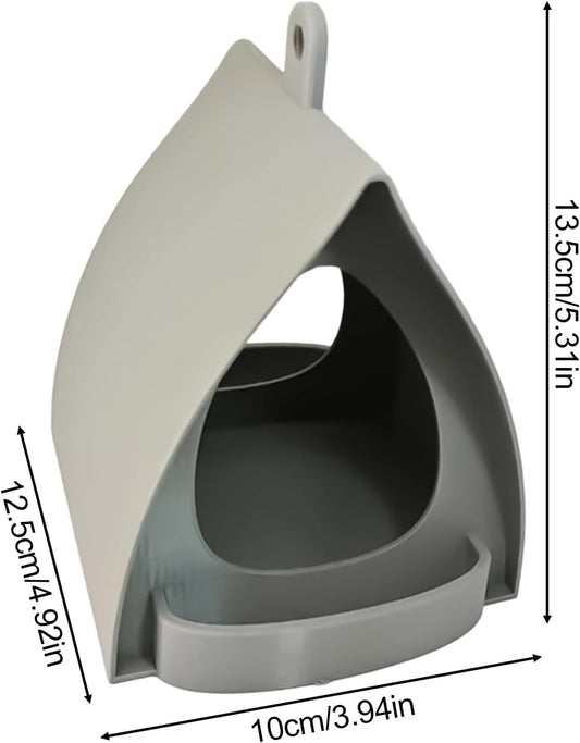 Bird Feeder Outdoors, Hut-Shaped, Hangable, Mounted, Station, Garden, 