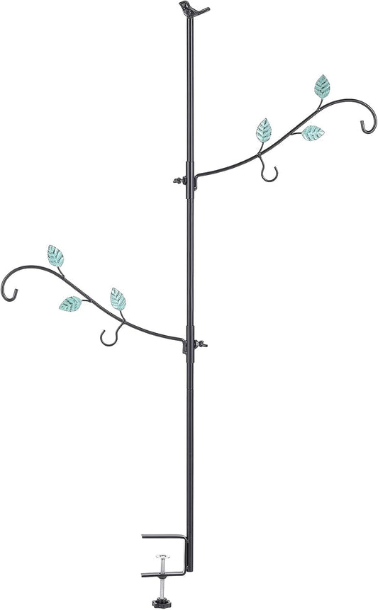 Deck Bird Feeder Hook, Multi-Hook Bird Feeder Hooks for Deck Railing, 