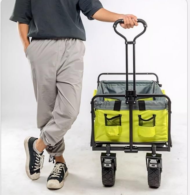 Collapsible Wagon Cart with Wheels Foldable Folding Wagons Carts Silen