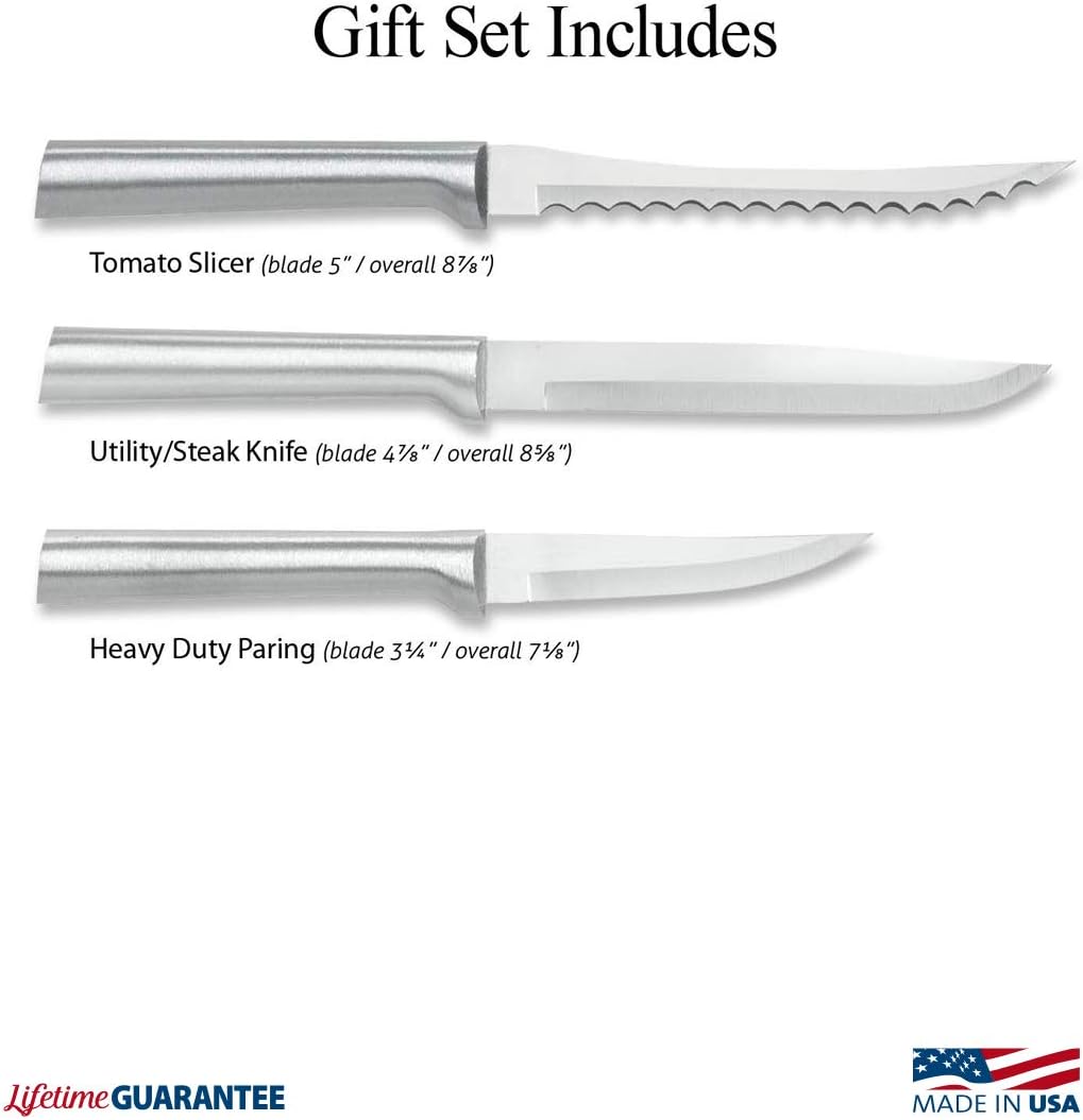 Rada Cutlery Cooking Essentials Gift Set (S49), 3-Piece Knife Set, Sta