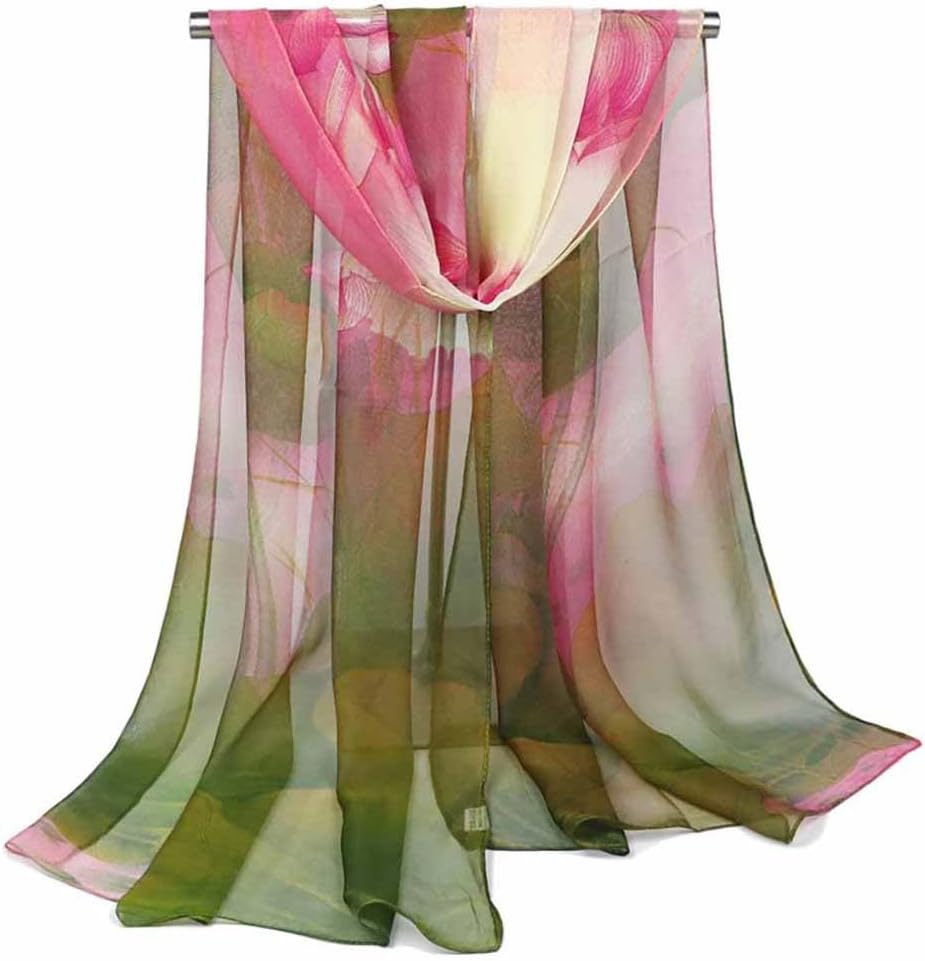 Acotavie Scarfs for Women Lightweight Fashion Scarves Print Floral Pat