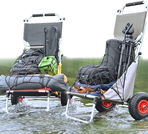 HBJWOV Home Garden Utility Wagon Cart Folding Cart Shopping Trolley Portable Wagon for Camping and Fishing