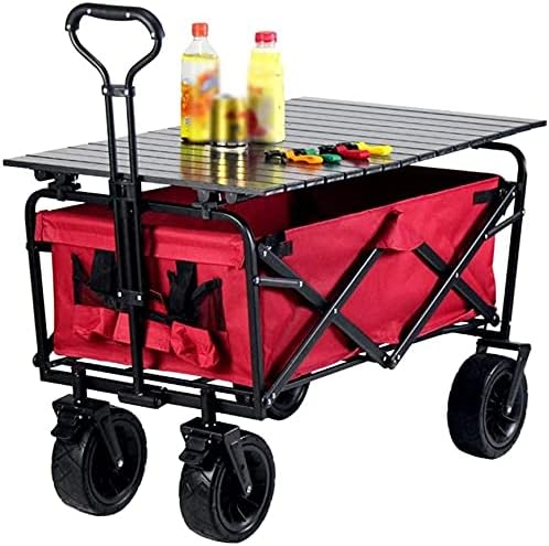 Portable Camping Cart,Outdoor Folding Utility Wagon Outdoor Pull Wagon