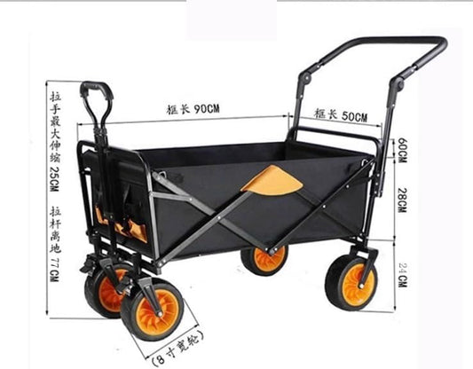 Collapsible Wagon Cart with Wheels Foldable Folding Wagons Carts Silen