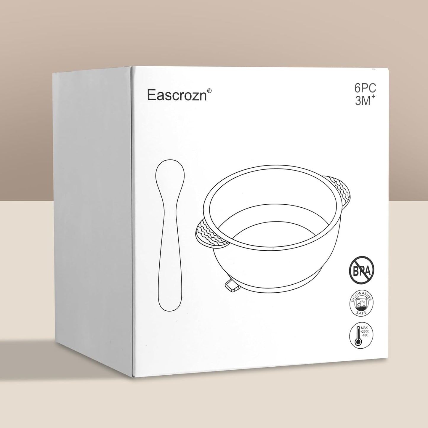 Silicone Baby Feeding Set, 3 Pack Baby Bowls with Suction and 3 Pack B