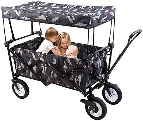 Trolleys, Foldiheavy Duty Wagon with Removable Canopy Trolley Utility 