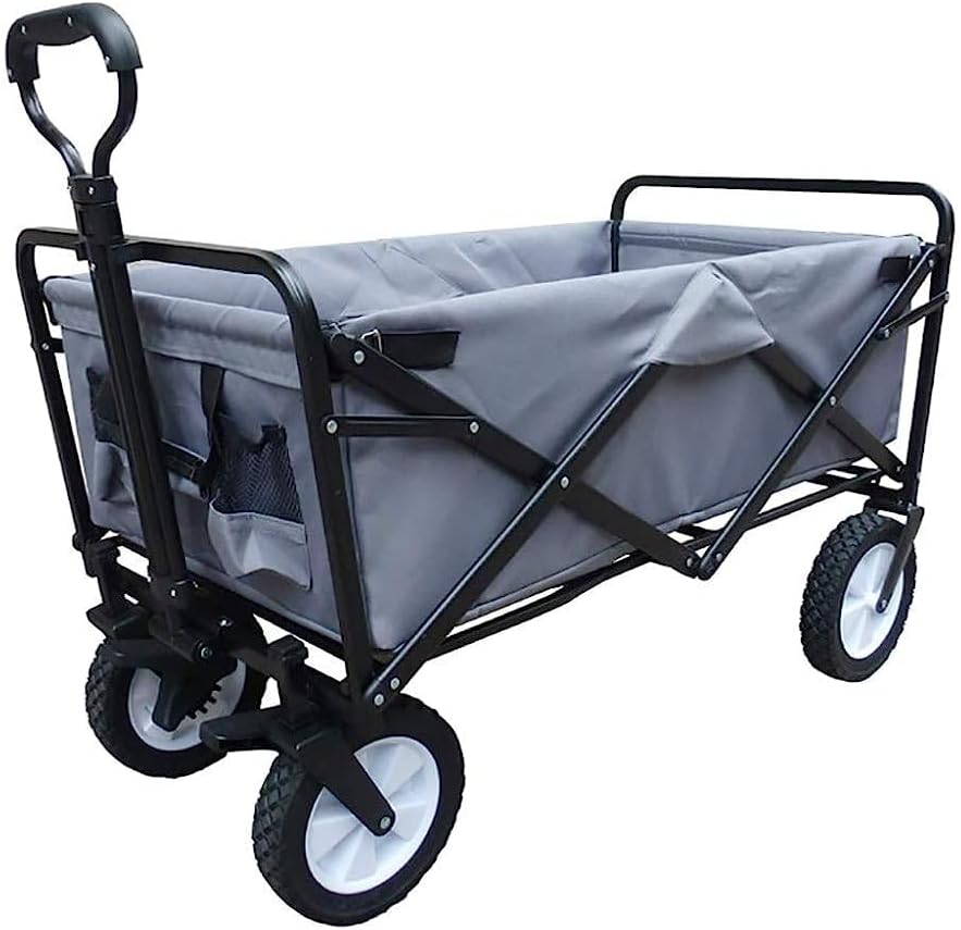 Handcart, Portable Folding Garden Trolley Cart Heavy Duty Trolley Wago