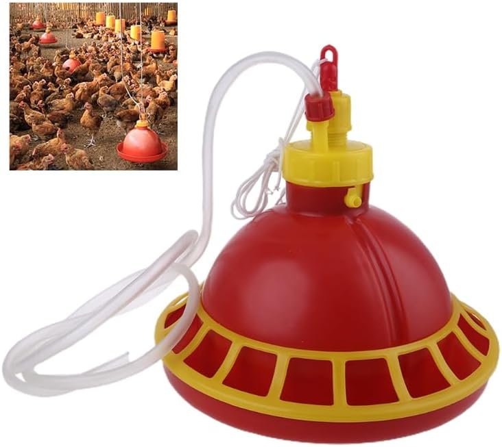 Round Chicken Drinking Device Hanging Cup Waterer Bowl Pet Poultry Water Drinker Household Pet Feeding Utensils Knitting Hook