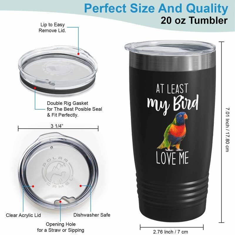 Bird Lover Black Edition Viking Tumbler 20oz - Bird Loves me - Humming