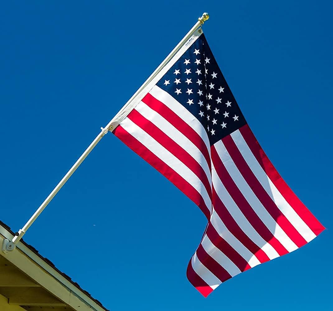 Grace Alley American Flag 3x5, Made in the USA, Outdoor UV Fade Resistant, Waterproof, Vibrant Color, Long Lasting Polyester Cotton Blend with Brass Grommets