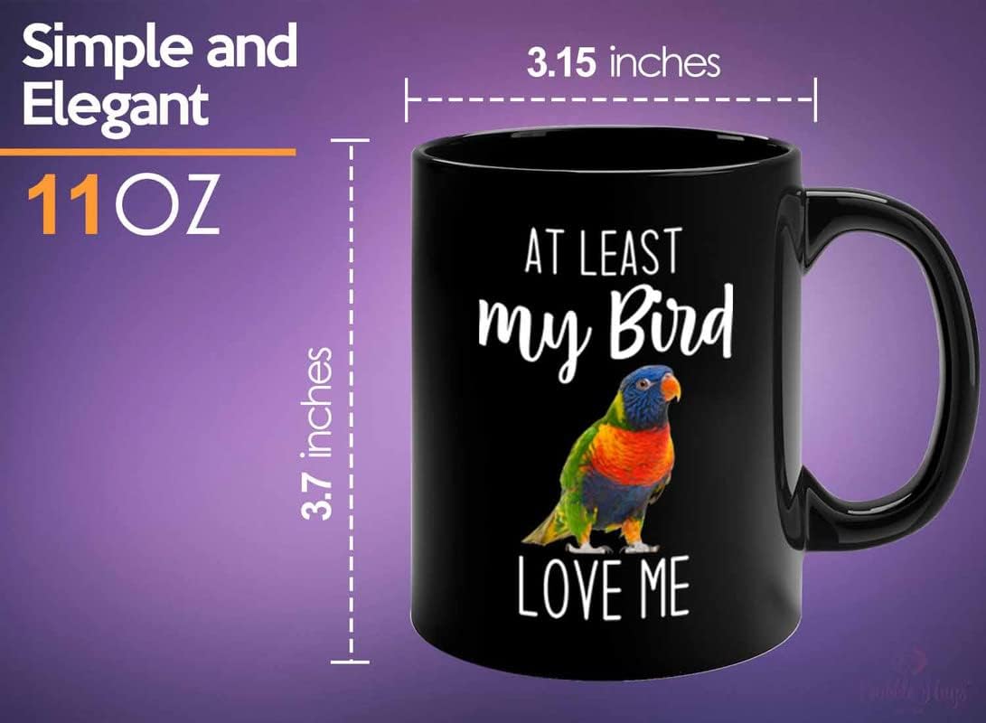 Bird Lover Coffee Mug 11oz Black - Bird loves me - Hummingbird Nest Ca
