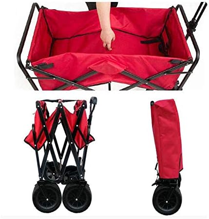Collapsible Wagon Cart with Wheels Foldable Folding Wagons Carts Silen