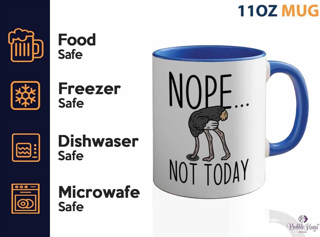 Bird Lover Two Tone Blue Edition 11oz - Nope not Today - Hummingbird N