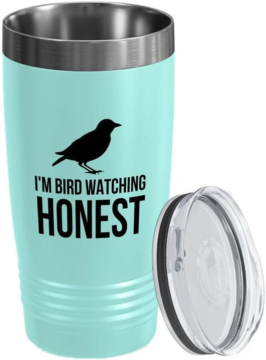 Birding Teal Edition Viking Tumbler 20oz - I'm bird watching - Bird Fe