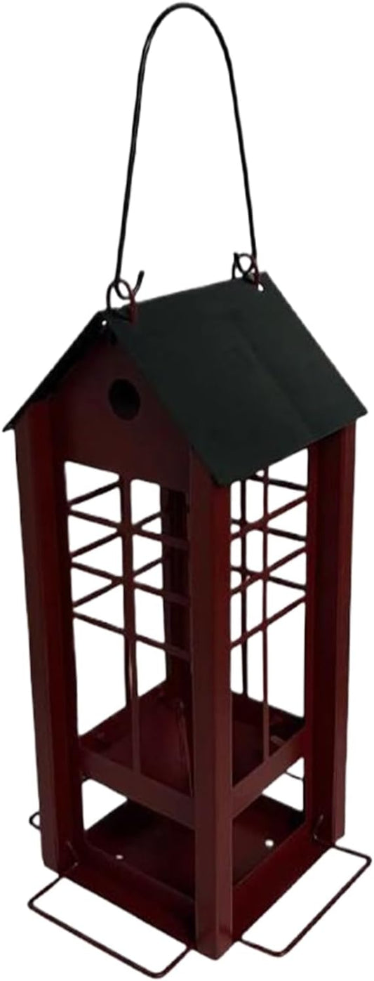 Metal Wild Bird Feeders, Squirrel-Proof 43x32x20cm Feeding House for Hummingbirds, Finches, Sparrows, Perfect for Yard, Patio, Porch, Park, Balcony