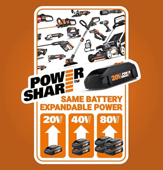 WORX Cordless Leaf Blower, Electric Blower for Lawn Care wth Brushless