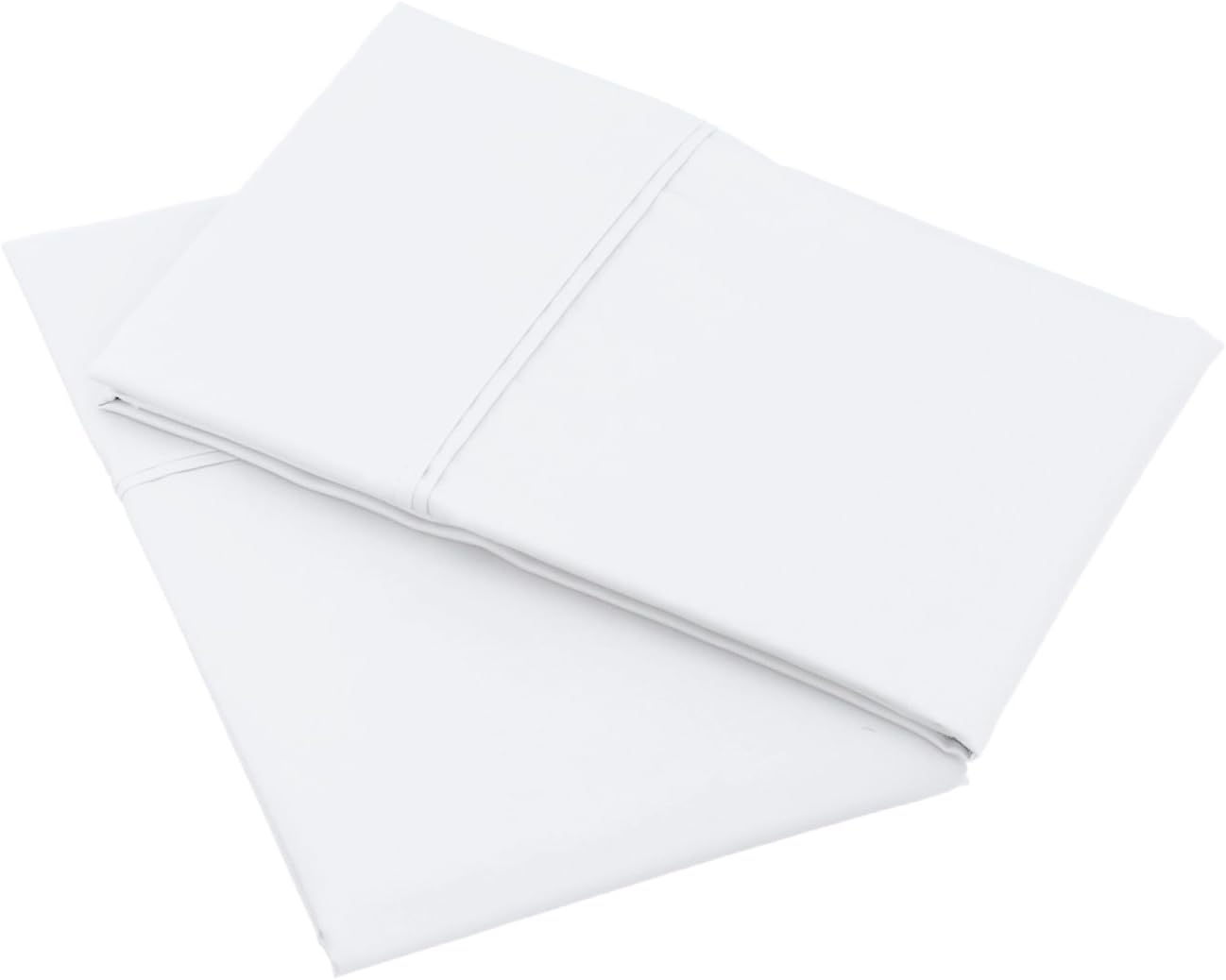 Amazon Basics 400 Thread Count 100% Cotton Pillowcases, Sateen Weave, Wrinkle Resistant, Standard Size, 20" x 30", White, Set of 2, Pillows Not Included