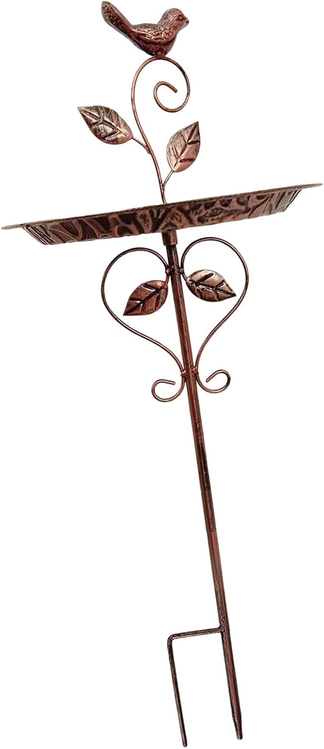 Elegant Wrought Iron Outdoor Bird Feeders Rusts Garden Multifunctional Garden Feeders Decorative Iron Bird Feeders