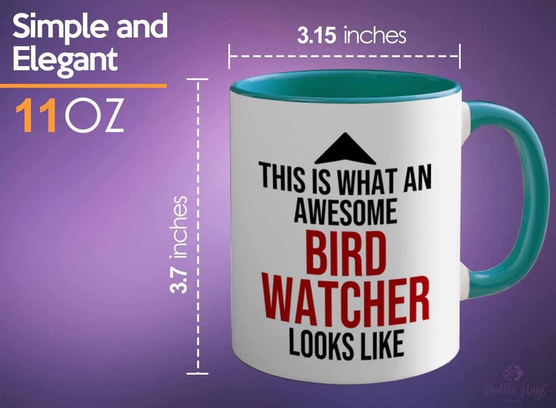 Bird Lover Two Tone Green Edition 11oz - Awsome Bird Watcher Looks Lik