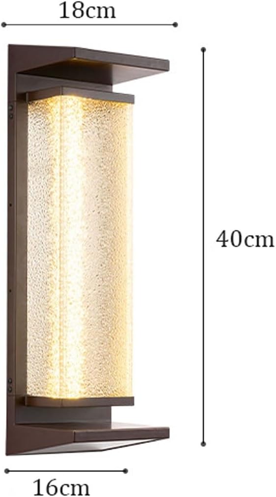Modern Solar LED Outdoor Wall Light Sconce, IP65 Waterproof Die-Cast Aluminum Glass Exterior Wall Lamp Dusk to Dawn Lighting Fixture for Garden Patio Porch Balcony Landscape Cottage