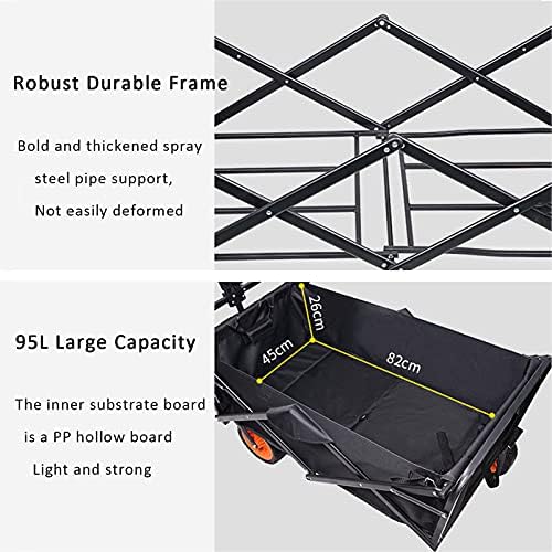 Portable Camping Cart, Garden Trolley Cart, Folding Utility Beach Wago