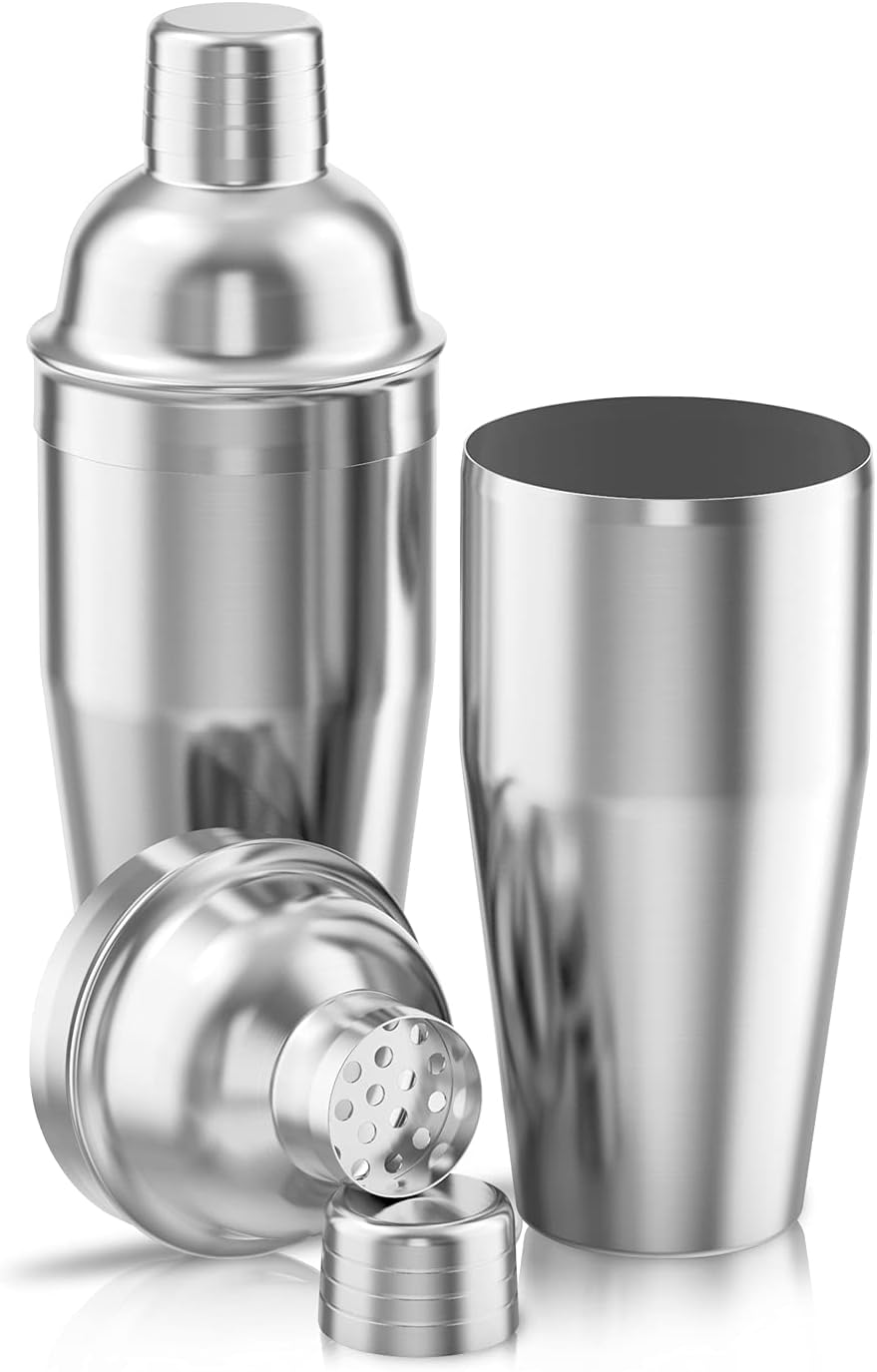 Cocktail Shaker,24 oz Martini Shaker,Drink Shaker Built-in Strainer,Professional Stainless Steel Margarita Mixer,Bartender Kit Gifts.