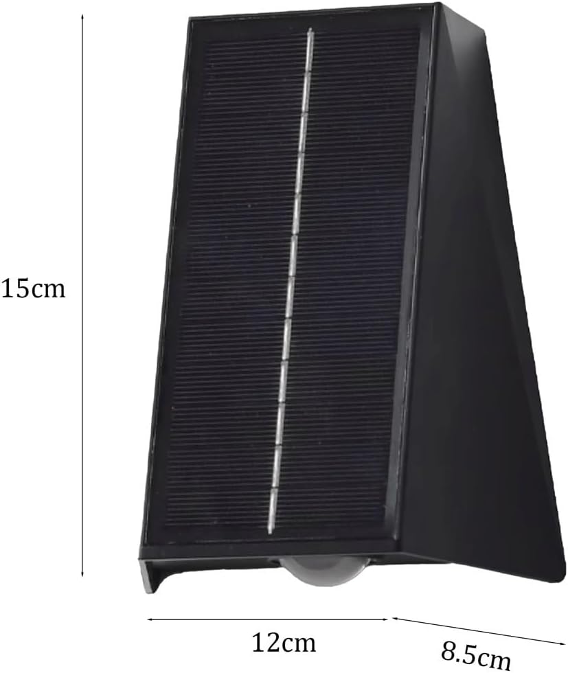 Outdoor Wall Sconce, Exterior Wall Light, Wall Lamp, Up Down Solar Motion Sensor Fixture for Garden Fence Patio Yard Garage Deck House Entryway Villa Facade Gate Driveway Cottage