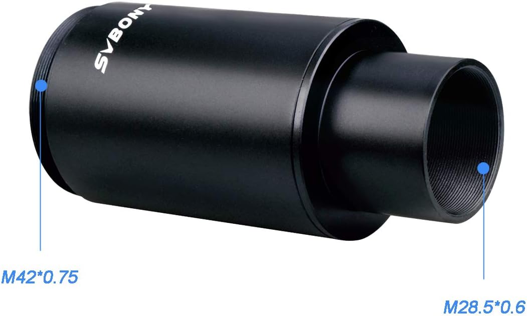 SVBONY 1.25 inches CA1 Extension Tube M42 Thread T Mount Adapter and T